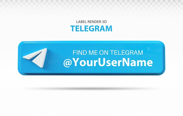 Social-media-telegramm-label 3d