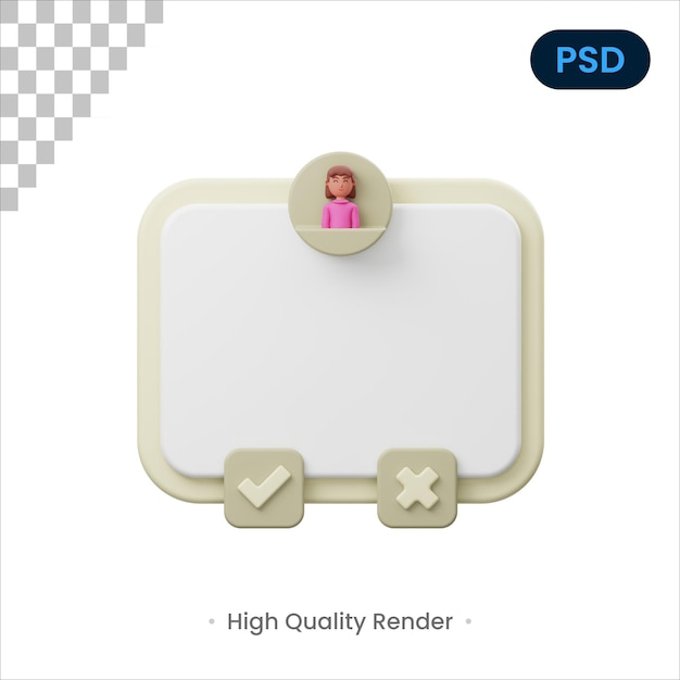 social media ui frames and elements instagram story widget quiz 3d illustration