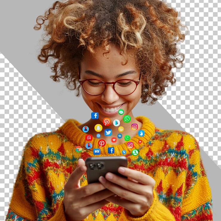 PSD social media und internet-illustration