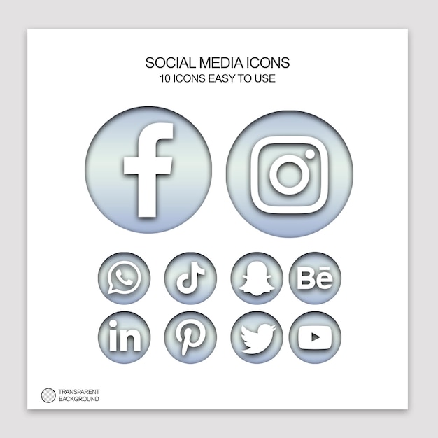 Social-Media-Vektor-Tasten frei
