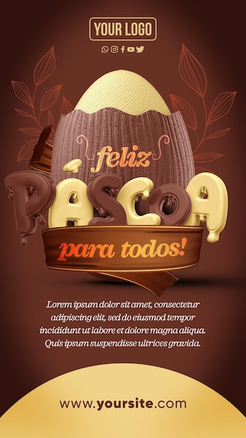 Social-Media-Vorlagengeschichten Frohe Ostern an alle