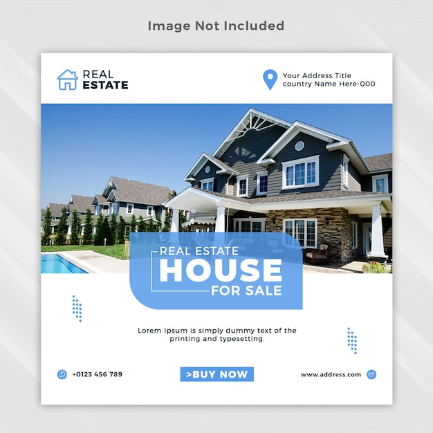 Social media web-banner-vorlage für immobilien