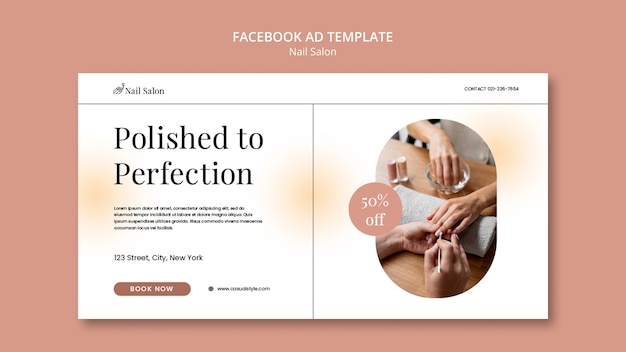 Social-Media-Werbevorlage für Nagelstudio-Unternehmen