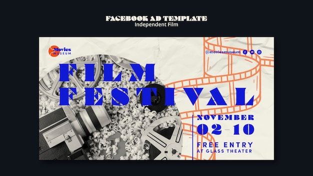 Social-Media-Werbevorlage für unabhängige Filmfestivals