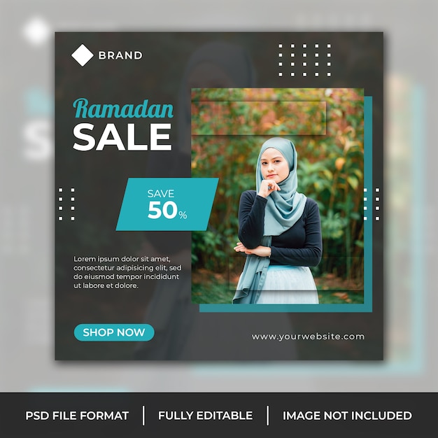 PSD social medial post vorlage ramadan sale banner