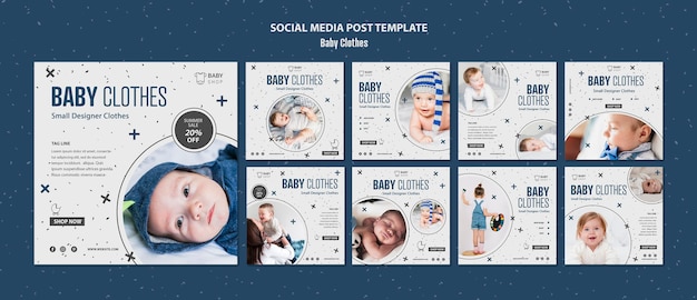 Social-Post-Vorlage für Babykleidung