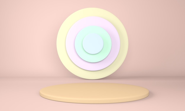 Sockel für Displaydesign in 3D-Rendering