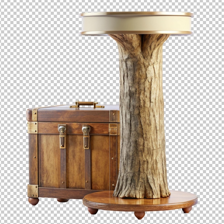 PSD sockel mit holzstamm