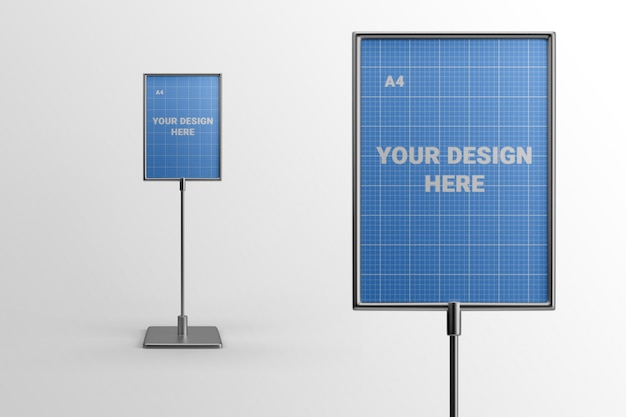 PSD sockelschild stand mockup