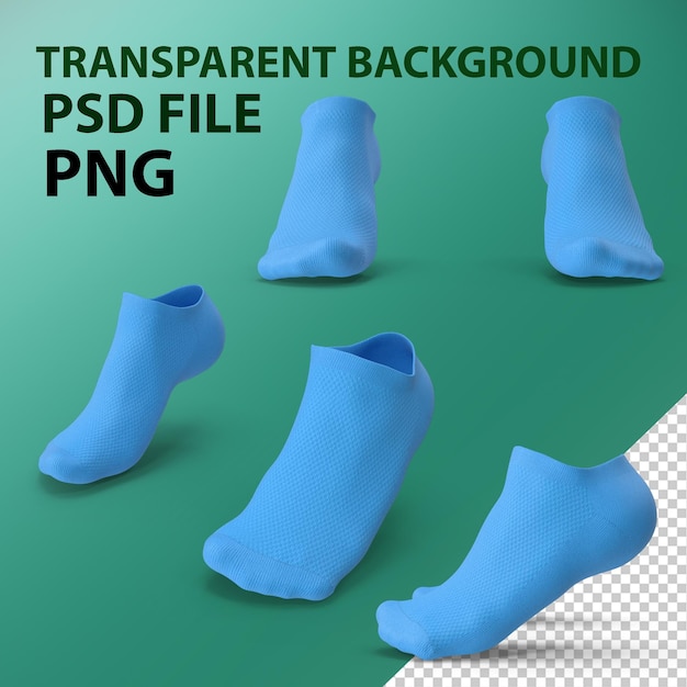 Socken Blau auf dem Fuß Stehende Zehen PNG
