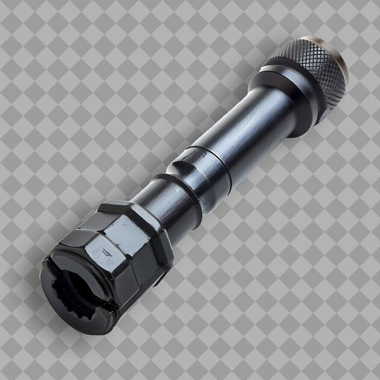 PSD socket de impacto con cuerpo de acero negro una herramienta utilizada con un objeto aislado impa en fondo limpio