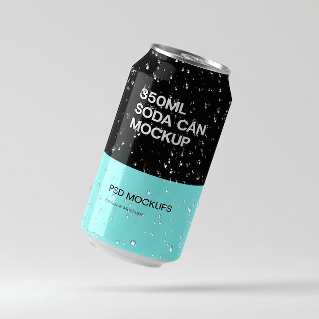 Soda Can Mockup 350ml