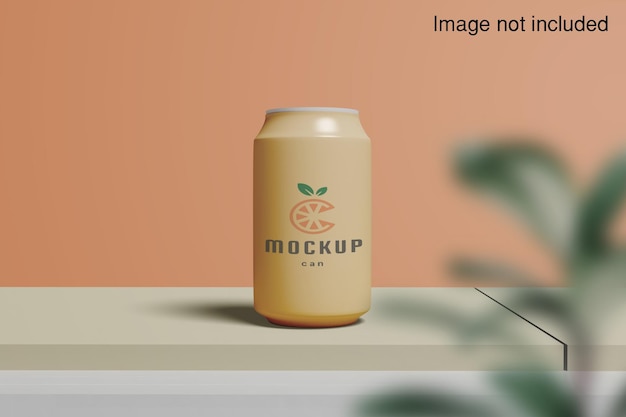 Soda can mockup 3d realistisch