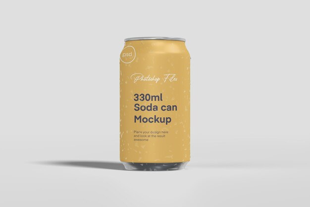 Soda Can Mockup Vorderansicht