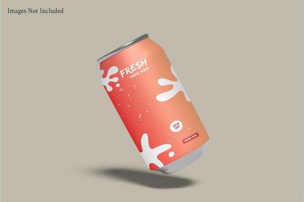 Soda Cans Mockup Fresh Drink