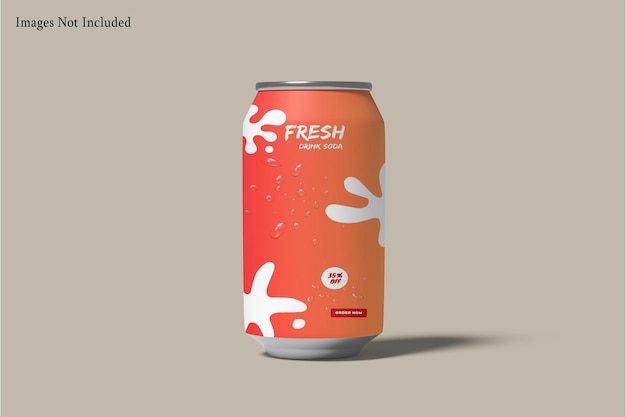 Soda Cans Mockup Fresh Drink