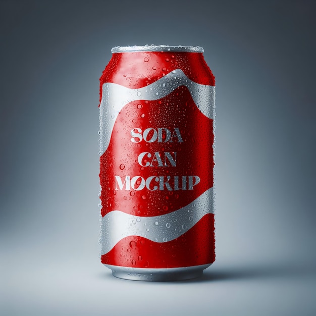 Soda dose mockup psd mockup einer blechdose