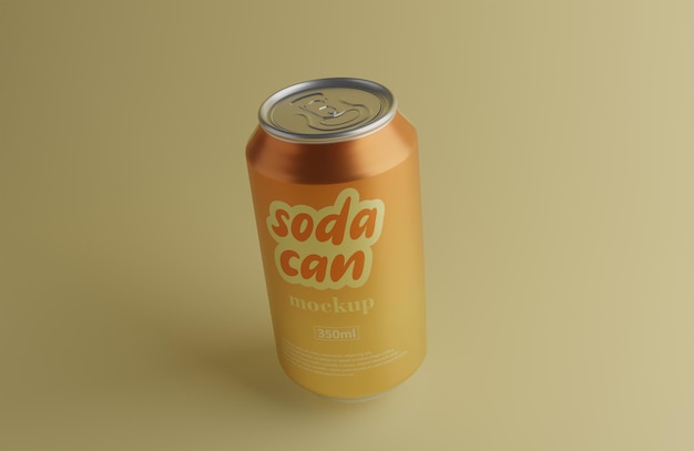 Soda kann flasche mockup