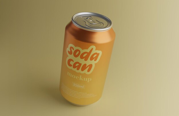 Soda kann flasche mockup