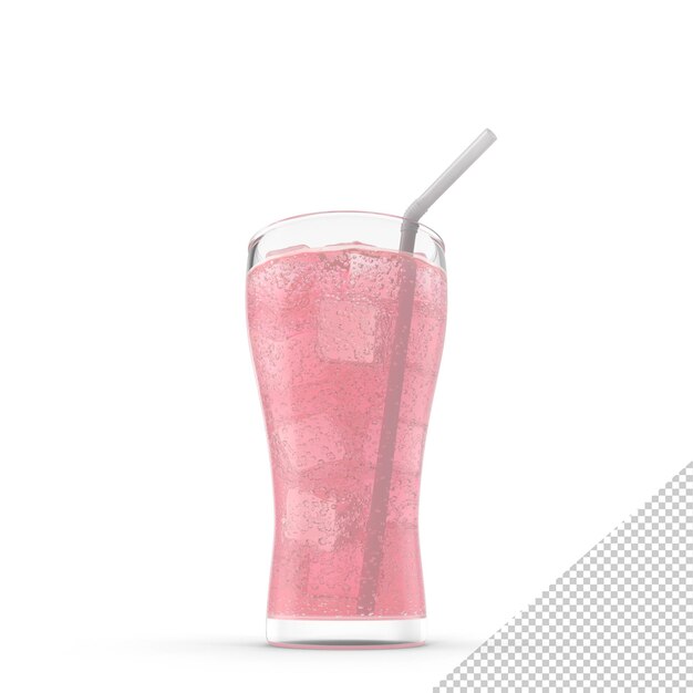 PSD soda limonada rosada png