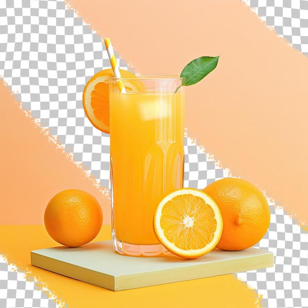 Soda Mélangée à Du Jus D'orange Sur Une Table En Bois