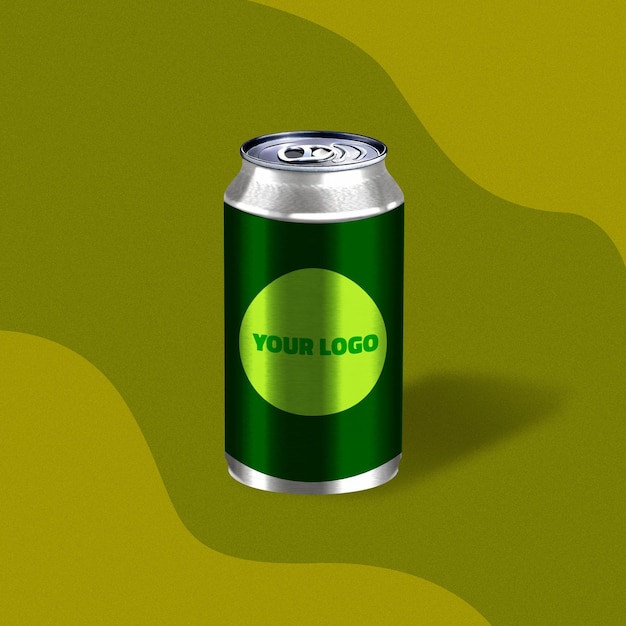 Soda Mockup Lata de gaseosa o cerveza