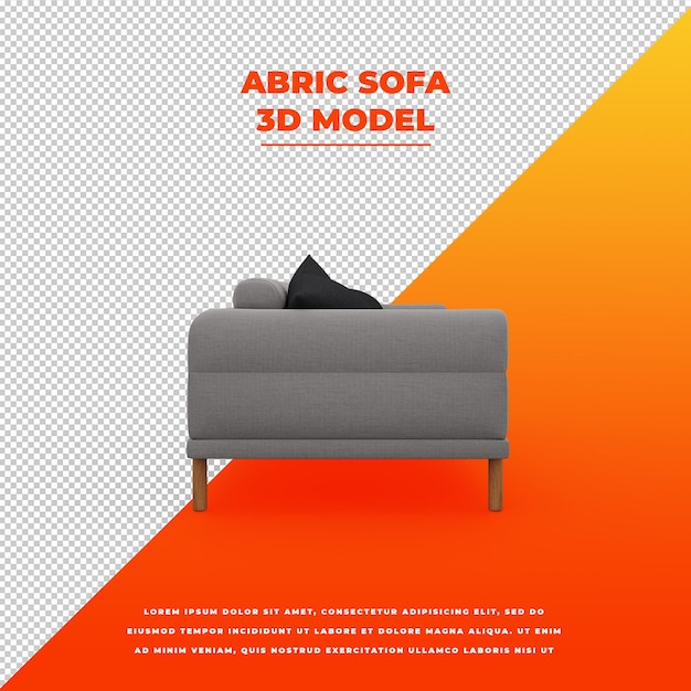 Sofá abric 3d modelo aislado