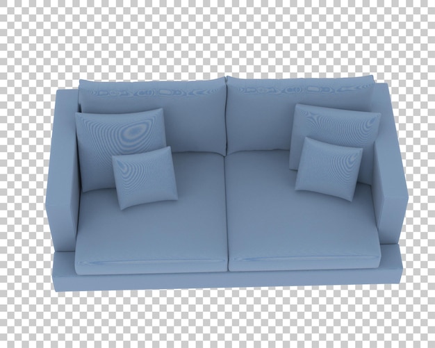 PSD sofa aislada en un fondo transparente ilustración de renderización 3d