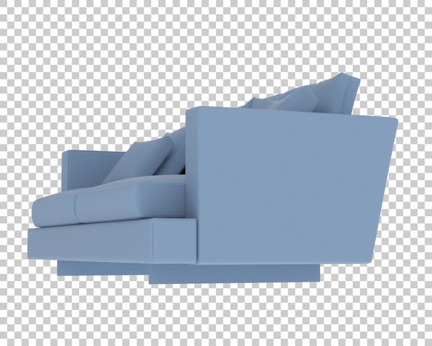 Sofa aislada en un fondo transparente Ilustración de renderización 3D