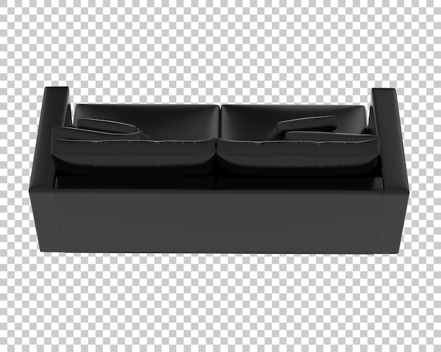 Sofa aislada en un fondo transparente Ilustración de renderización 3D