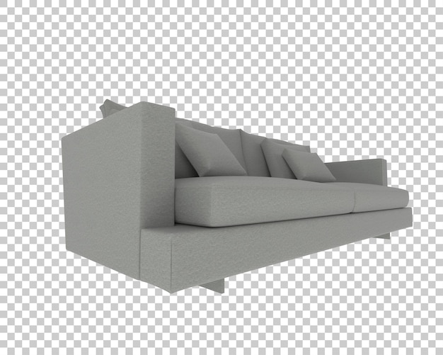 Sofa aislada en un fondo transparente Ilustración de renderización 3D
