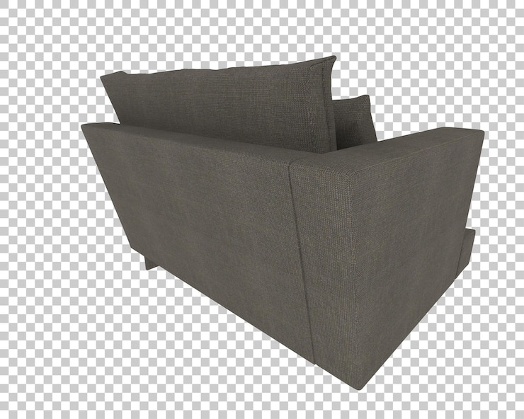 PSD sofa aislada en un fondo transparente ilustración de renderización 3d