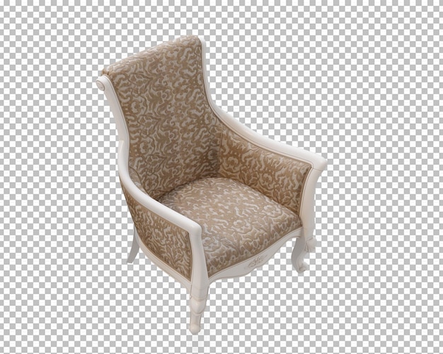 sofá clásico aislado en renderizado 3d