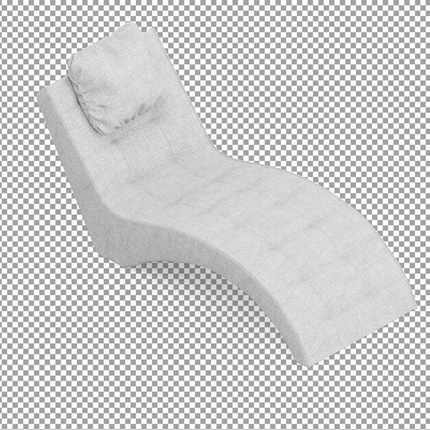 Sofá curvado isométrico blanco