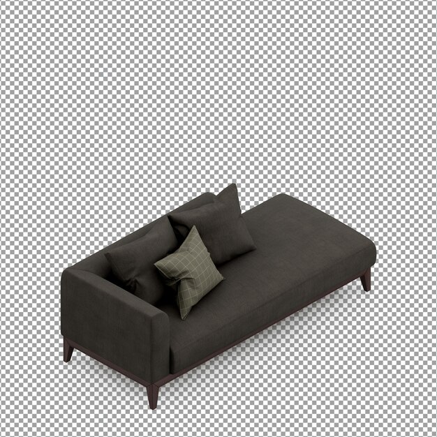 Sofa dalam render 3D yang diisolasi