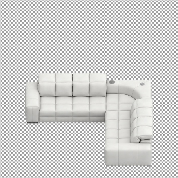 Sofa dalam render 3D yang diisolasi