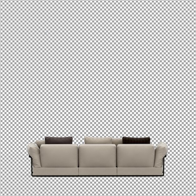 Sofa dalam render 3D yang diisolasi