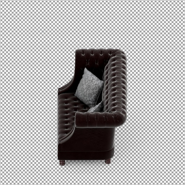 Sofa dalam render 3D yang diisolasi
