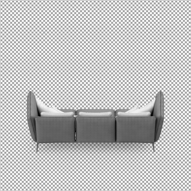 Sofa dalam render 3D yang diisolasi