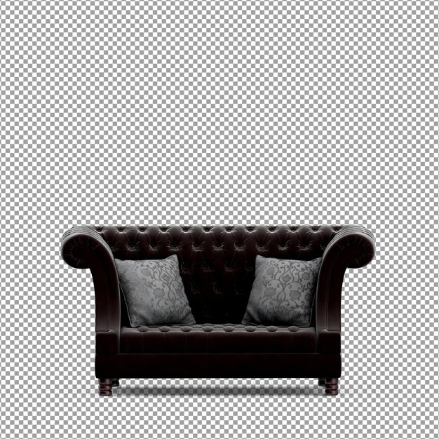 Sofa dalam render 3D yang diisolasi