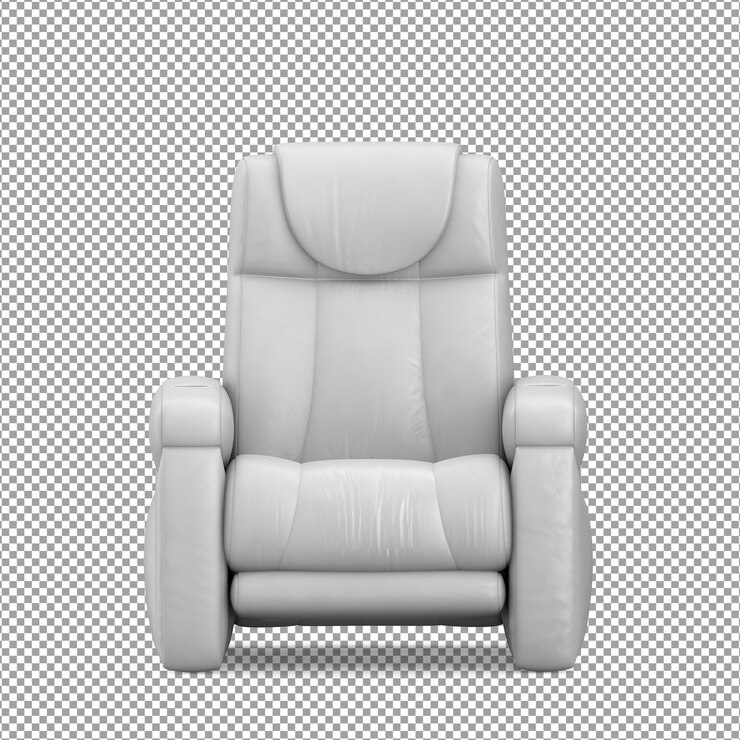 PSD sofa dalam render 3d yang diisolasi