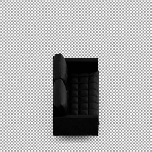 Sofa dalam render 3D yang diisolasi