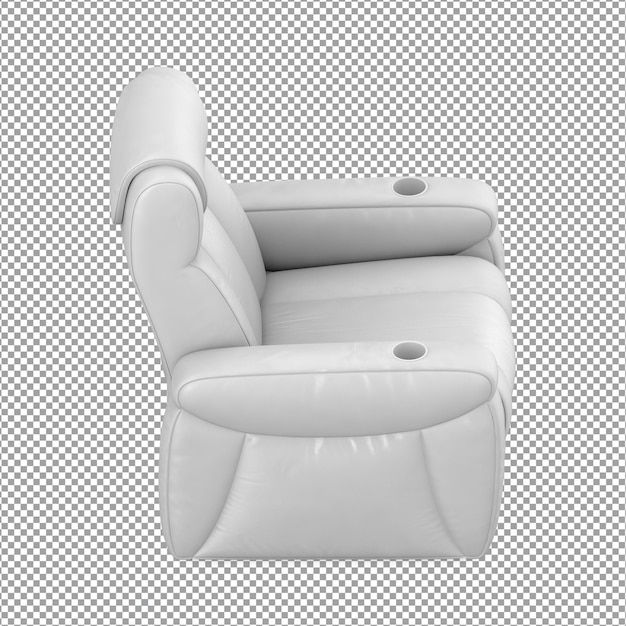 Sofa dalam render 3D yang diisolasi
