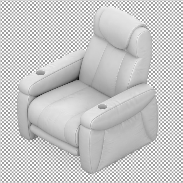 Sofa dalam render 3D yang diisolasi
