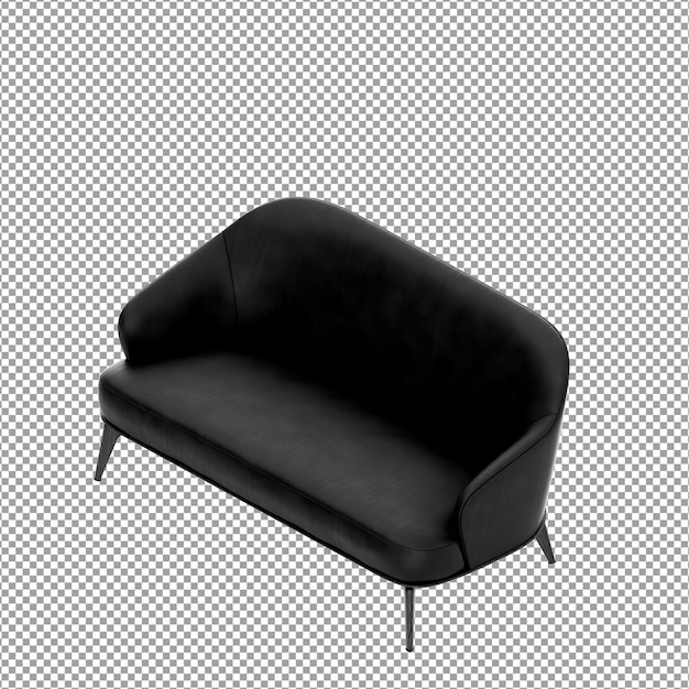 Sofa dalam render 3D yang diisolasi