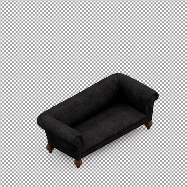 Sofa dalam render 3D yang diisolasi