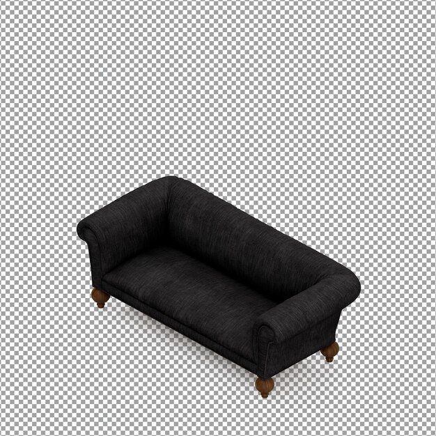Sofa dalam render 3D yang diisolasi