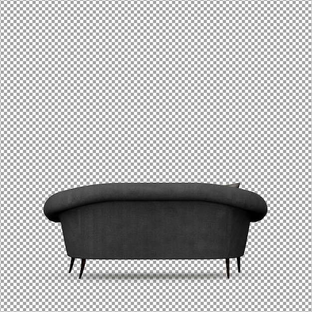 PSD sofá em renderização 3d isolado