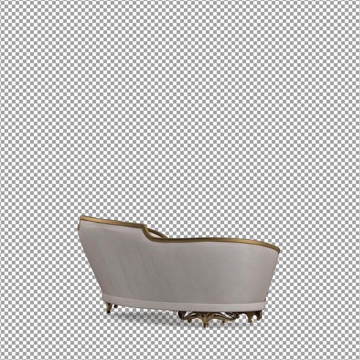 PSD sofá em renderização 3d isolado