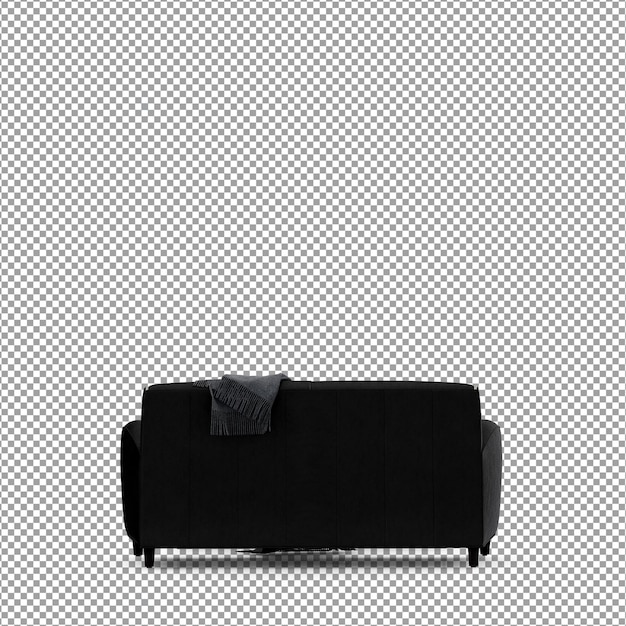 Sofá em renderização 3D isolado